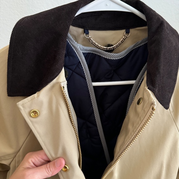 J.Crew Waxed Long Barn Jacket Size Petite XS - Picture 3 of 7